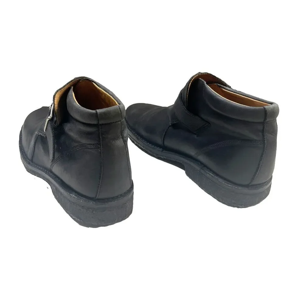 John Varvatos Hand-Made Italian Leather Single Monk Strap Boots (Size 11)